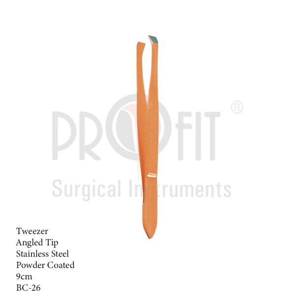 professional-precision-and-general-tweezers-slanted-tip-powder-color-coated-size-9-cm-bc-26