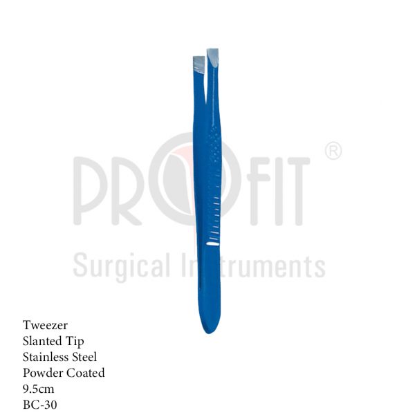 professional-precision-and-general-tweezers-slanted-tip-powder-color-coated-size-9-5-cm-bc-30